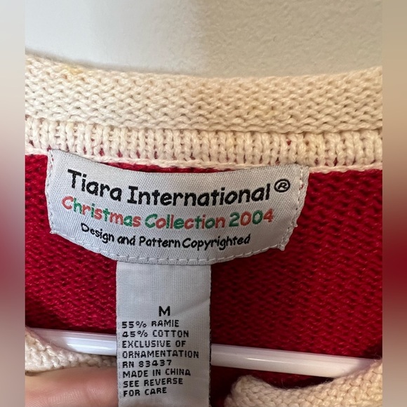 Vintage Tiara International 2004 Christmas Collection Snowman Sweater Size M - Picture 3 of 3